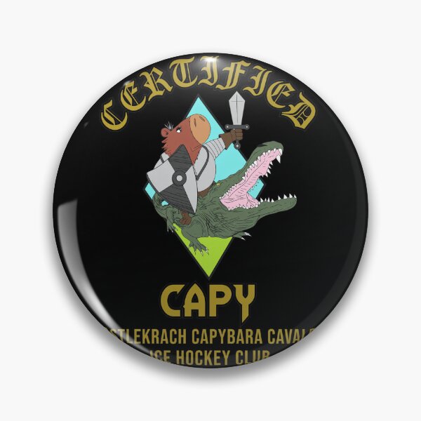 Item preview, Certified Capybara Cavalry Ice Hockey Knight designed and sold by Loopdrawings.