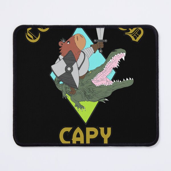 Item preview, Certified Capybara Cavalry Ice Hockey Knight designed and sold by Loopdrawings.