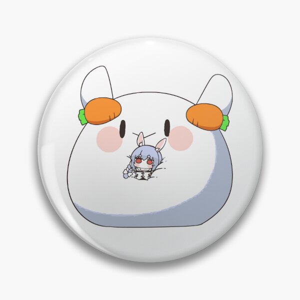 Item preview, Tiny Pekora Resting on a Giant Bunny Plush Hololive Inspired Cute Artwork designed and sold by GeekMix.