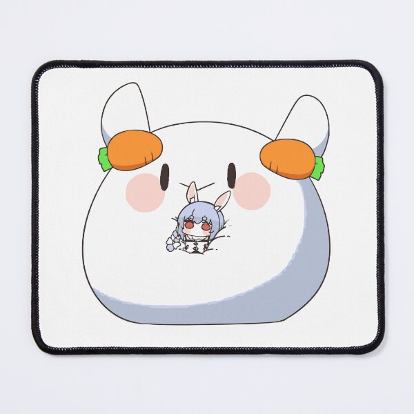 Item preview, Tiny Pekora Resting on a Giant Bunny Plush Hololive Inspired Cute Artwork designed and sold by GeekMix.
