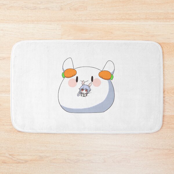 Item preview, Tiny Pekora Resting on a Giant Bunny Plush Hololive Inspired Cute Artwork designed and sold by GeekMix.