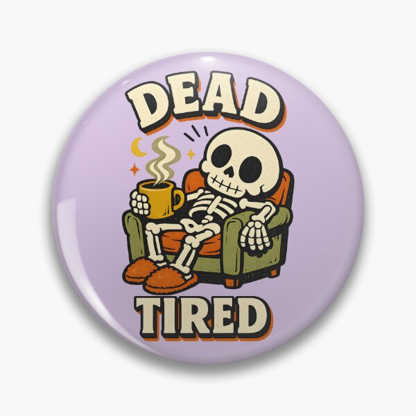 Item preview, Dead Tired Sleepy Skeleton Coffee Halloween Funny Design designed and sold by  MAD's Recreation Studio.
