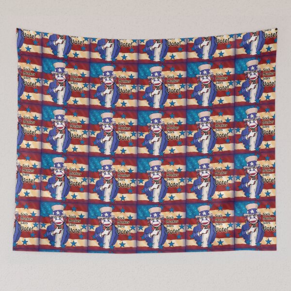 Item preview, Sock Monkey Vote designed and sold by artmuvz.