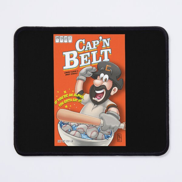 Item preview, Cap'n Belt Baseball Cereal Box Parody designed and sold by BlossomieStore.