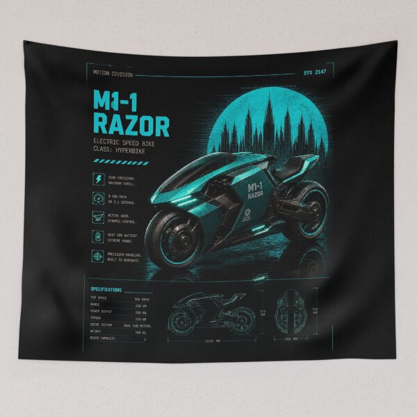 Item preview, YEAR 2147 Futuristic Cyberpunk Sci-Fi Streetwear  designed and sold by TEEJAMBOREE.