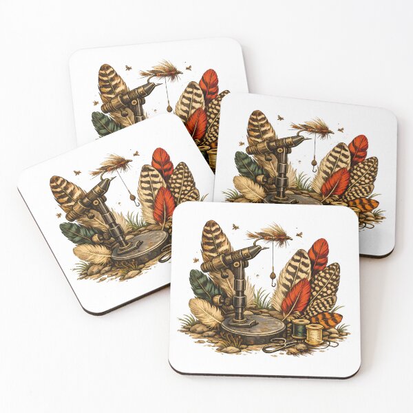 Item preview, Antique vise and fly-tying feathers designed and sold by Daily Quirk.
