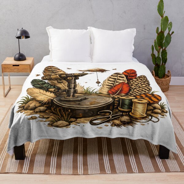 Item preview, Antique vise and fly-tying feathers designed and sold by Daily Quirk.