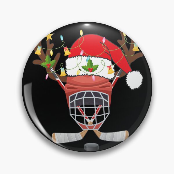 Item preview, Christmas Reindeer Hockey Helmet Mascot designed and sold by BlossomieStore.