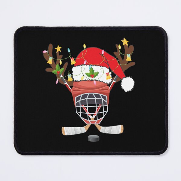 Item preview, Christmas Reindeer Hockey Helmet Mascot designed and sold by BlossomieStore.