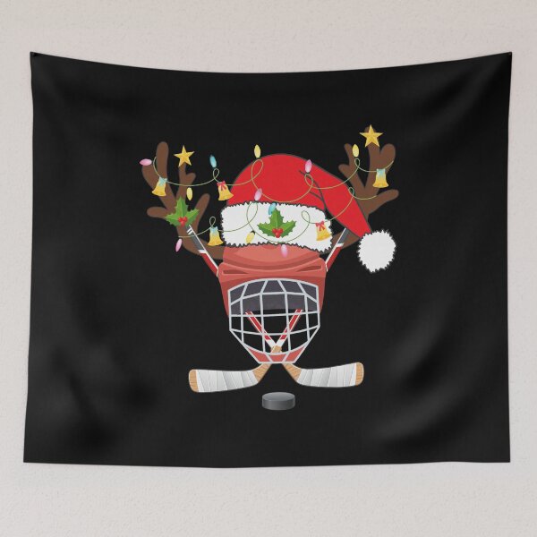 Item preview, Christmas Reindeer Hockey Helmet Mascot designed and sold by BlossomieStore.
