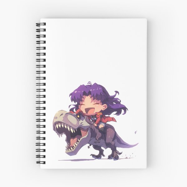 Item preview, Misato Katsuragi Evangelion Cheerful Chibi Dinosaur Ride designed and sold by Dashsopaner.