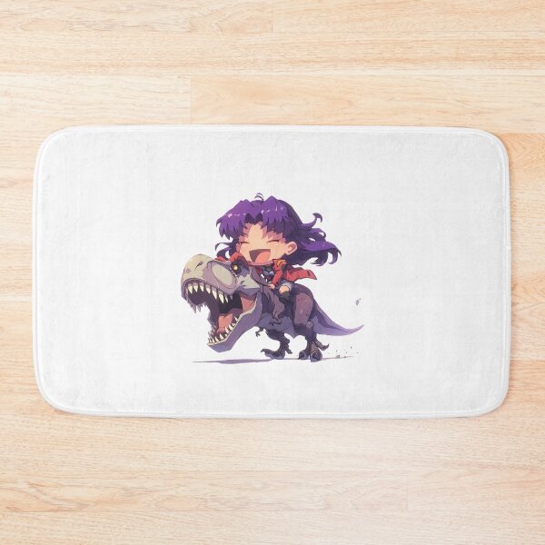 Item preview, Misato Katsuragi Evangelion Cheerful Chibi Dinosaur Ride designed and sold by Dashsopaner.