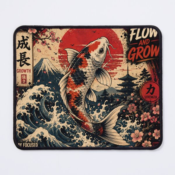 Item preview, Koi Fish Japanese Art – Focus Flow and Grow designed and sold by Molli98.