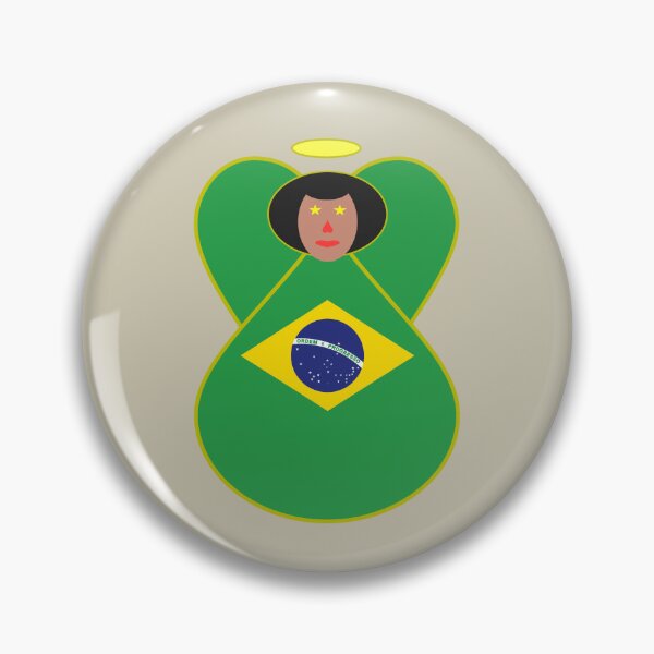 Item preview, Brazil Flag Angel Cute Country Pride Design designed and sold by AuntieShoe.