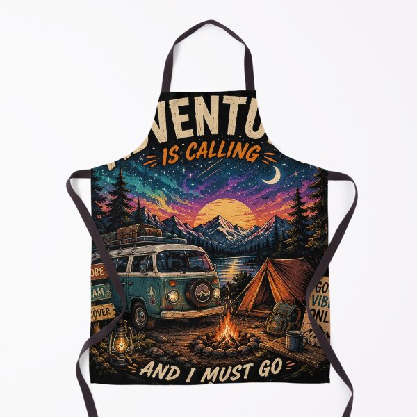 Item preview, Adventure Is Calling – Retro Camping Van Mountain Sunset designed and sold by Molli98.