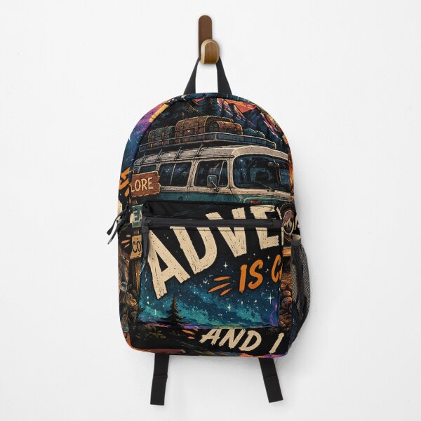 Item preview, Adventure Is Calling – Retro Camping Van Mountain Sunset designed and sold by Molli98.