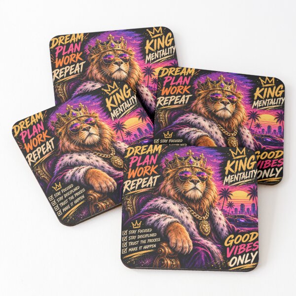 Item preview, King Mentality Lion – Dream Plan Work Repeat designed and sold by Molli98.
