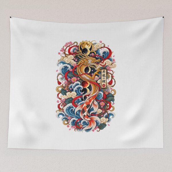 Item preview, The Rise of the Carp — Ukiyo-e Japanese Art designed and sold by Substance_life.