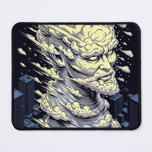 Item preview, Cloud God Surreal Storm Deity Vintage Poster designed and sold by EvanCalloway.