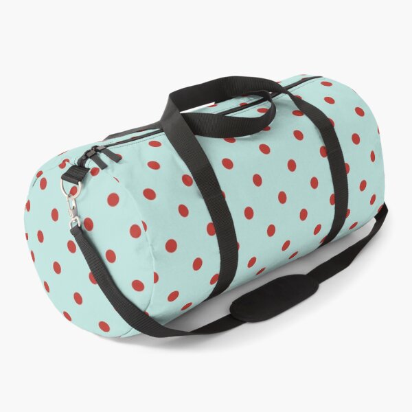 Item preview, Mint Green and Red Polka Dots | Retro Red Dots on Mint Pattern | Vintage Mint and Red Dotty Pattern | Retro Goji Berry and Fair Aqua Polka Dot Seamless Pattern | Bold Mint and Red Dots designed and sold by VivaFy.