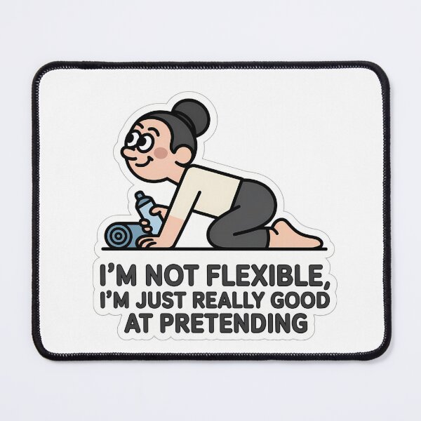 Item preview, Yoga Pose with Humorous Quote designed and sold by NiftyWrx.