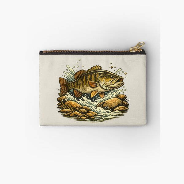 Item preview, Smallmouth bass in the rocky river current. designed and sold by Daily Quirk.