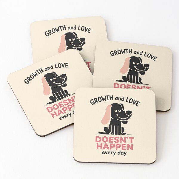 Item preview, Growth and Love Cute Dog Motivational Design designed and sold by EvanCalloway.