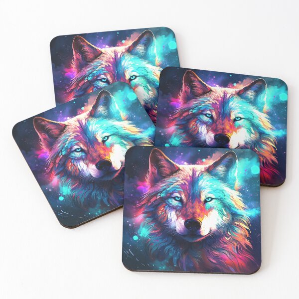 Item preview, Dreamlike Blue Moon Wolf Face At Midnight Art designed and sold by DEC02.