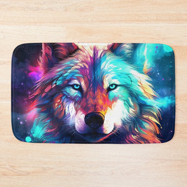 Item preview, Dreamlike Blue Moon Wolf Face At Midnight Art designed and sold by DEC02.
