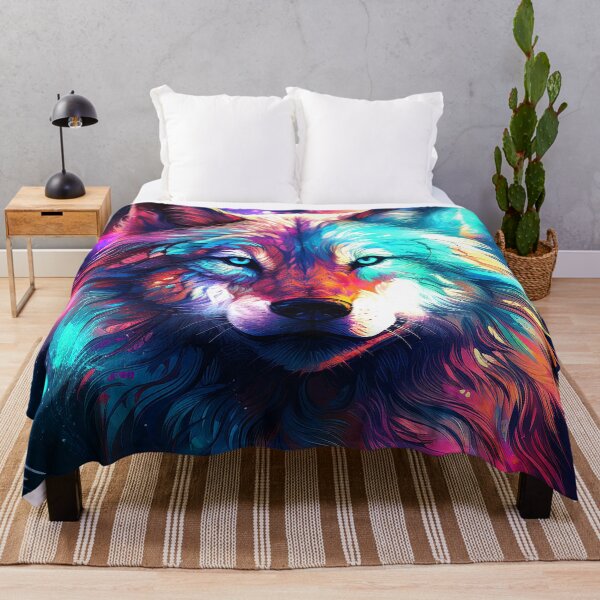 Item preview, Dreamlike Blue Moon Wolf Face At Midnight Art designed and sold by DEC02.