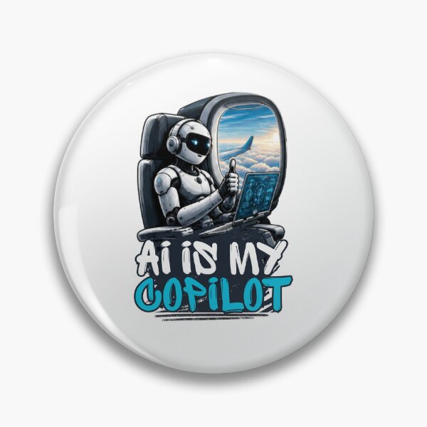 Item preview, AI is my copilot, Cute AI Robot Sticker – AI Lover Gift, Artificial Intelligence Geek, Tech Enthusiast, Futuristic Robot Design designed and sold by Shambusiness.