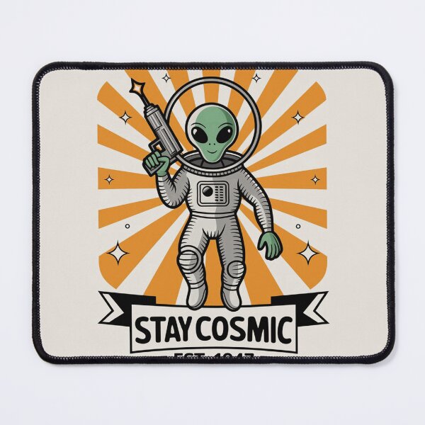 Item preview, Stay Cosmic Retro Alien Astronaut Illustration designed and sold by EvanCalloway.
