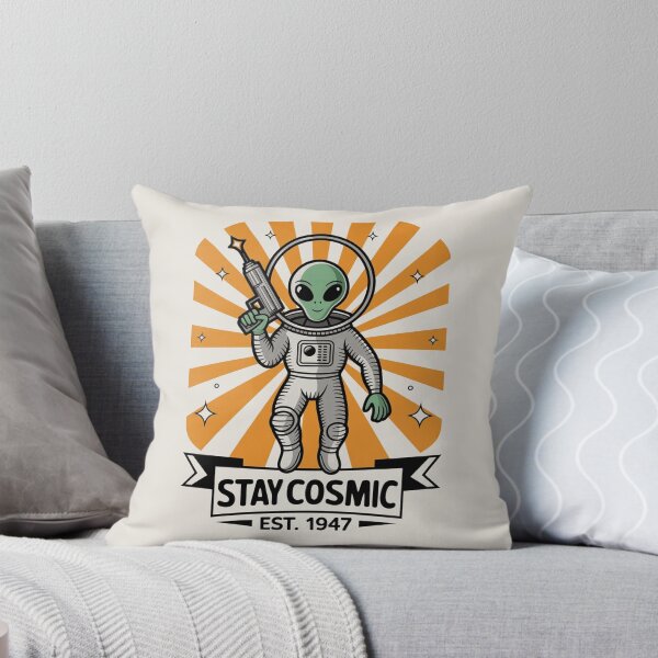 Item preview, Stay Cosmic Retro Alien Astronaut Illustration designed and sold by EvanCalloway.