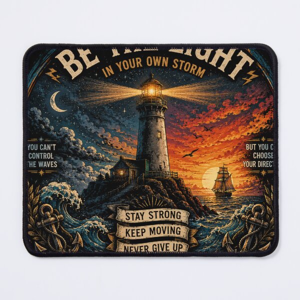Item preview, Be the Light – Lighthouse Ocean Motivation Vintage designed and sold by Molli98.