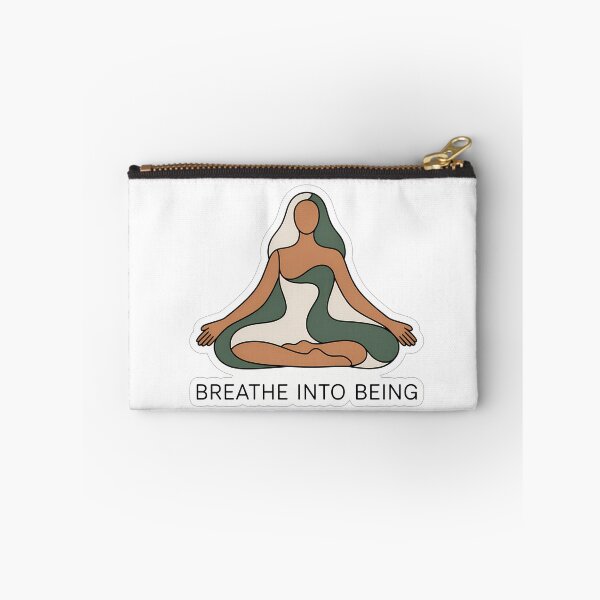 Item preview, Minimalist Yoga Pose with 'Breathe into Being' designed and sold by NiftyWrx.