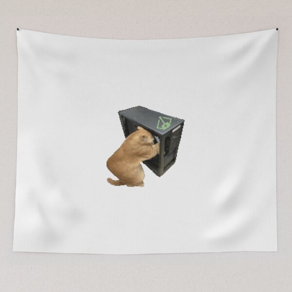 Item preview, Cat Fixing a Computer Funny Tech Support Animal Design designed and sold by GeekMix.