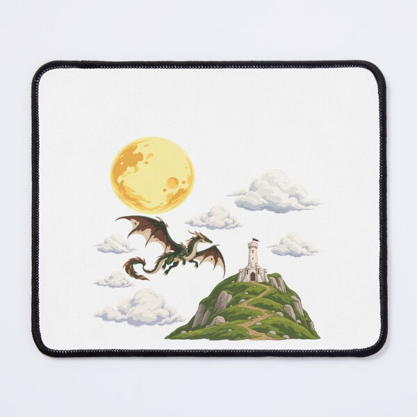 Item preview, Dragon Fantasy – Medieval Castle Under the Moon designed and sold by Luna Haven.