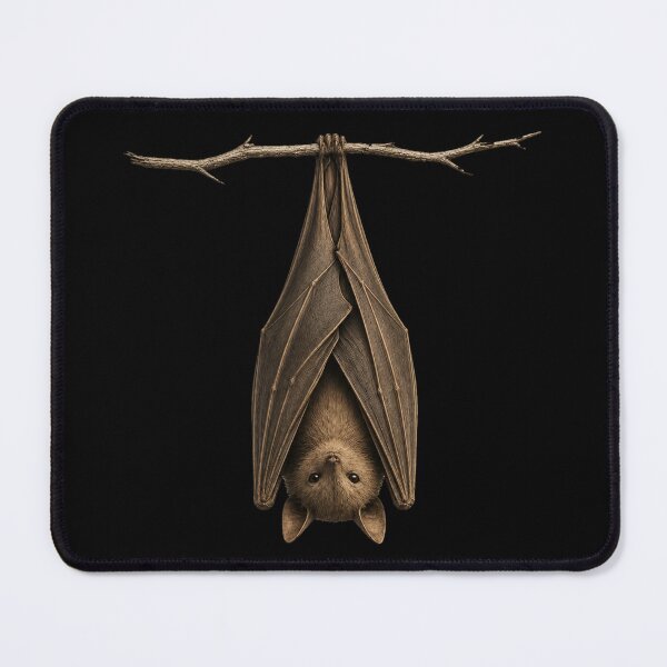 Item preview, Vintage Hanging Bat T-Shirt | Cozy Halloween Gothic Gift designed and sold by Golden Ember Studio.