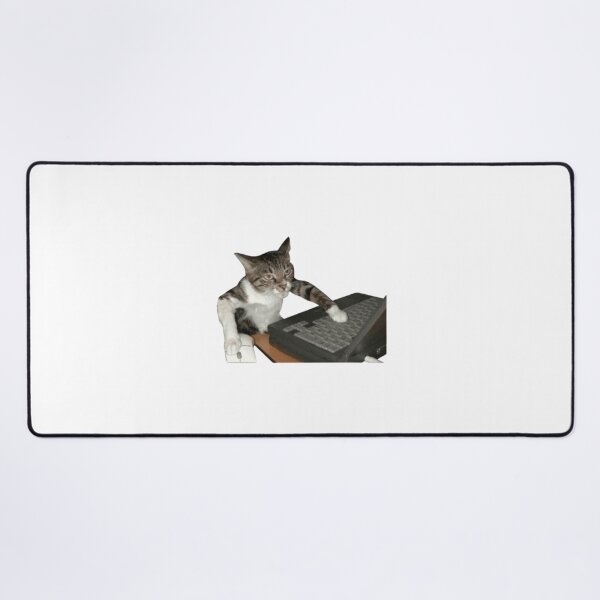 Item preview, Serious Cat at the Computer Funny Tech Gamer Animal Design designed and sold by GeekMix.