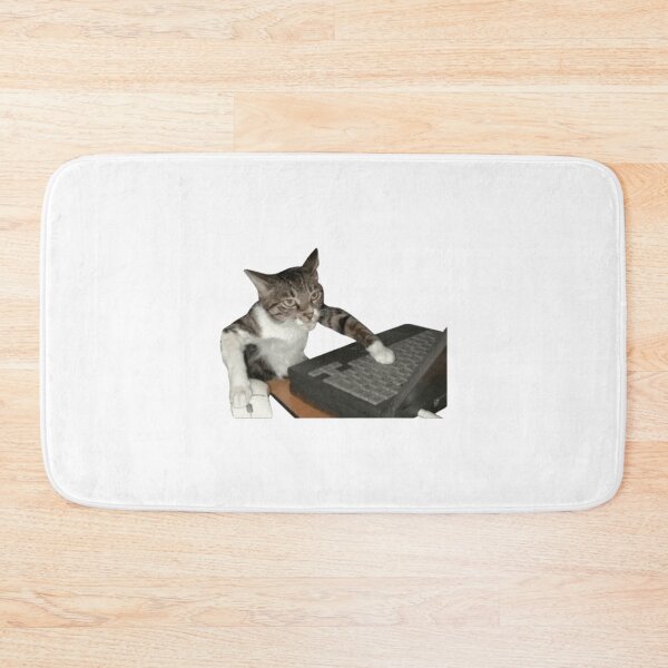 Item preview, Serious Cat at the Computer Funny Tech Gamer Animal Design designed and sold by GeekMix.