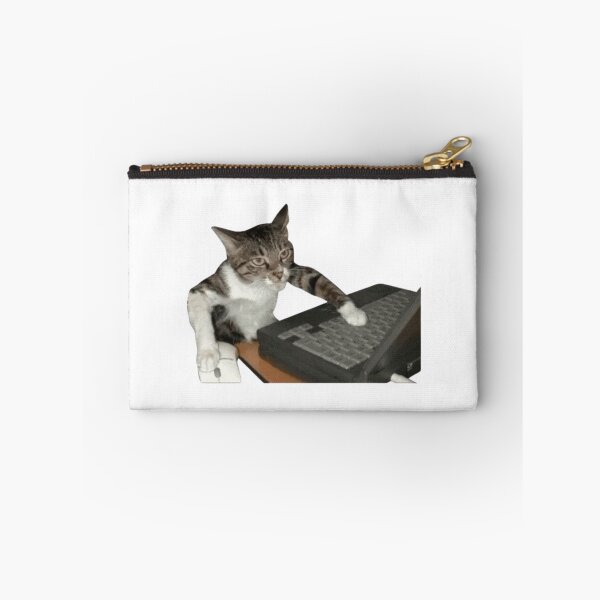 Item preview, Serious Cat at the Computer Funny Tech Gamer Animal Design designed and sold by GeekMix.