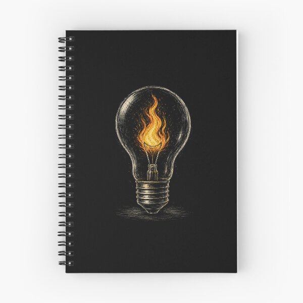 Item preview, Retro Burning Light Bulb Creativity Inspiration Innovation Concept designed and sold by saloui.