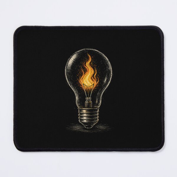 Item preview, Retro Burning Light Bulb Creativity Inspiration Innovation Concept designed and sold by saloui.