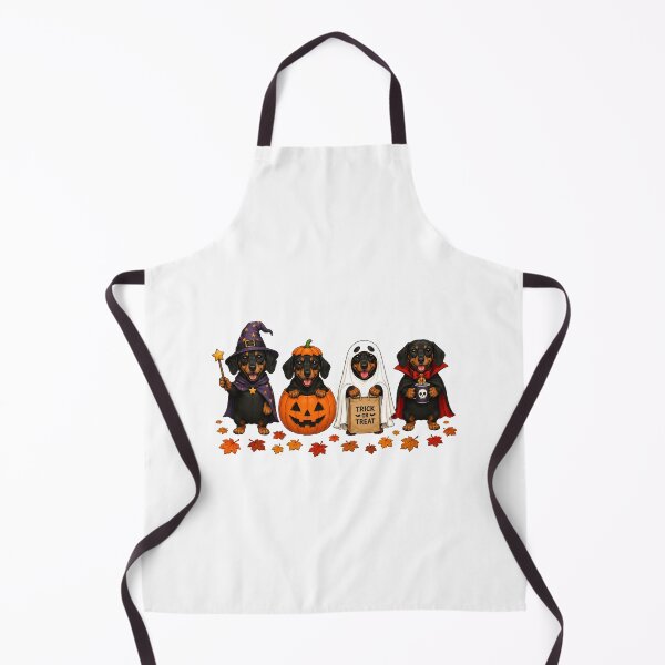 Item preview, Cute Dachshund Halloween Witch Ghost Vampire Pumpkin Grid designed and sold by ElcastDesigns.