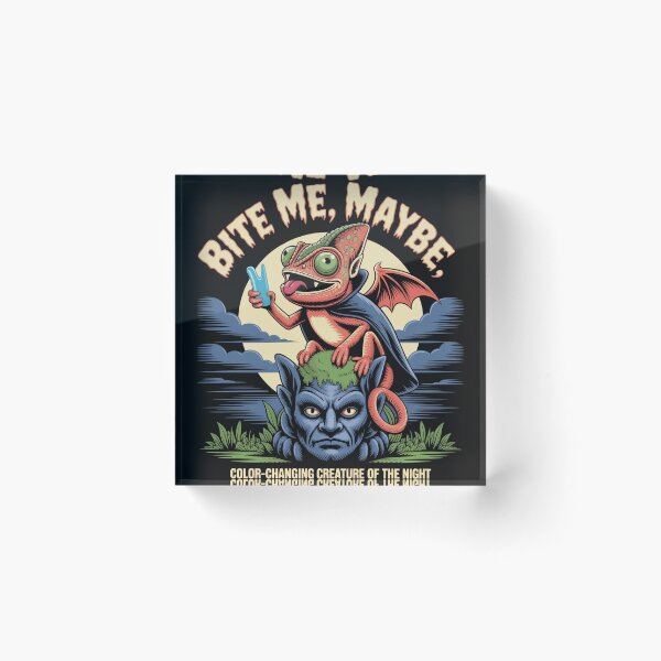 Item preview, Bite Me Maybe Funny Vampire Chameleon Design designed and sold by TobyWhitmore.