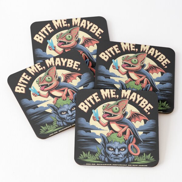 Item preview, Bite Me Maybe Funny Vampire Chameleon Design designed and sold by TobyWhitmore.