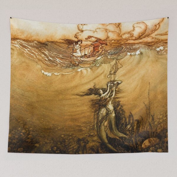 Item preview, Mermaids - Jewels from the Deep - Vintage Mermaid Illustration Wall Art for Fantasy Decor Lovers designed and sold by RickE.