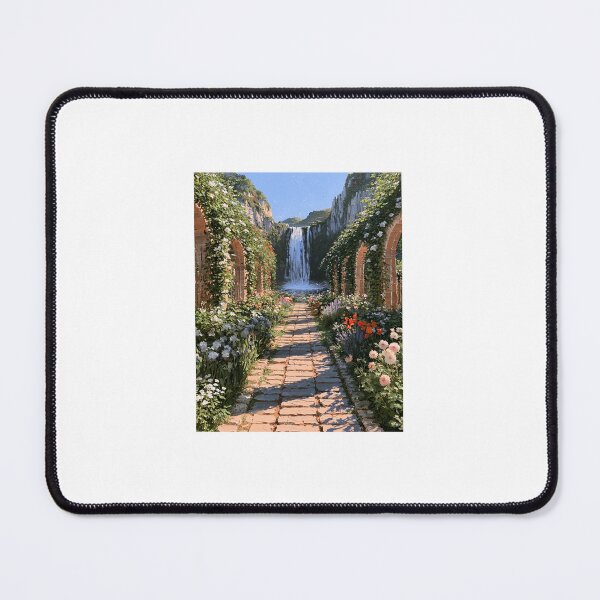 Item preview, Enchanted Stone Pathway and Waterfall Garden Sanctuary designed and sold by D Digital Art.