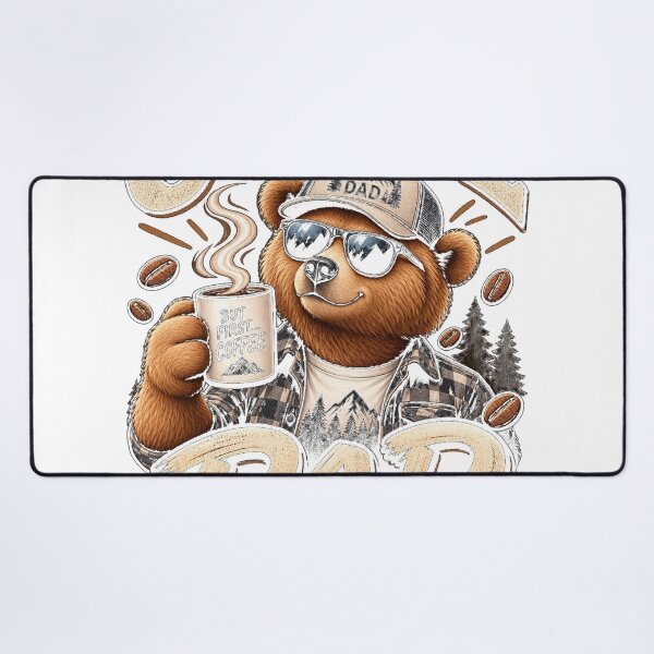 Item preview, Funny Coffee Dad Bear Father’s Day designed and sold by JANAWIYSTUDIO.