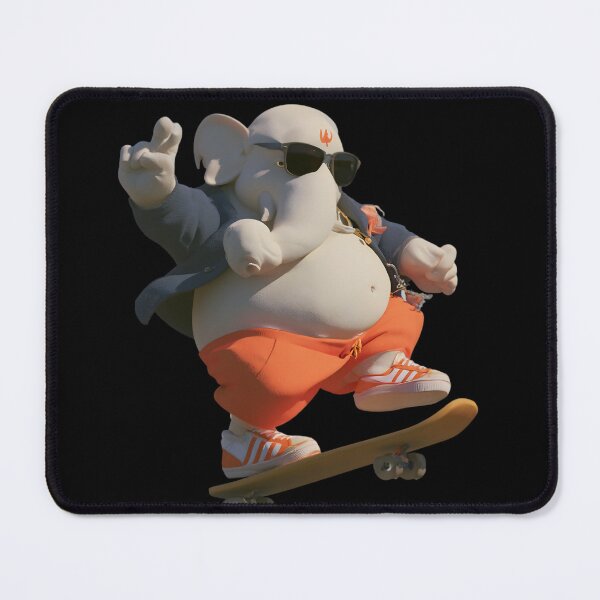 Item preview, Cool Skateboarding Elephant Grey Jacket Orange Pants 3D Pop Art designed and sold by PANNARUK THAILAND.
